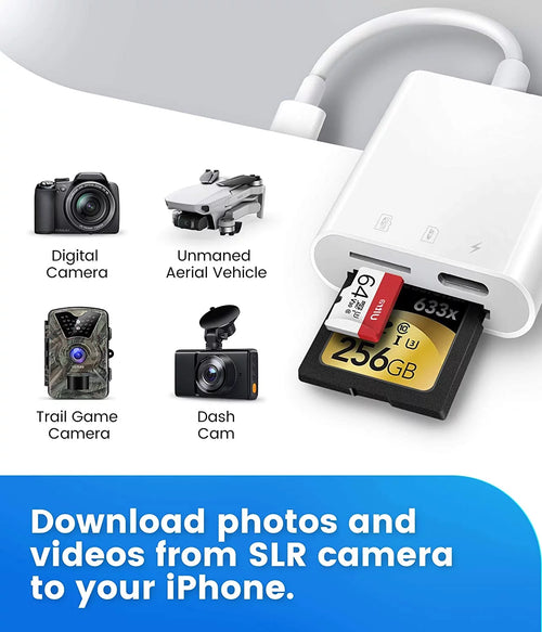 Revolutionary Dual-Slot SD Card Reader for iPhone & iPad - Effortless File Transfer for Photographers and Creators