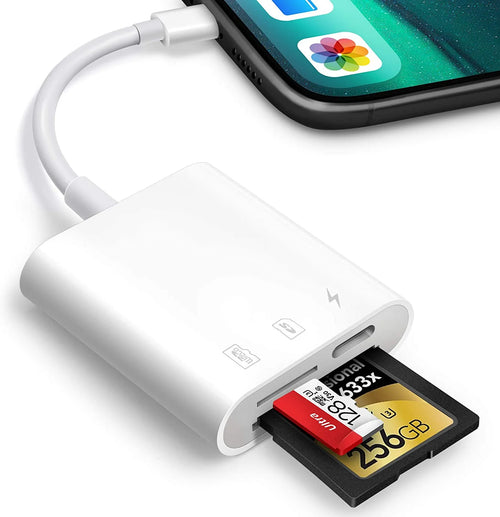 Revolutionary Dual-Slot SD Card Reader for iPhone & iPad - Effortless File Transfer for Photographers and Creators